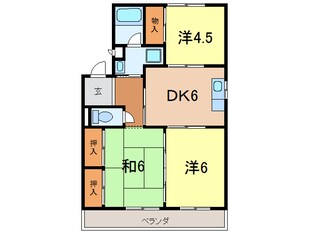 サンメゾン一ツ木の物件間取画像